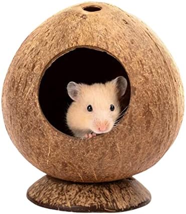 Zymxdm хрчак скривања кокосова колиба мала животинска миленичиња домашно милениче по кревет пештера гнездо алпинист џвака играчки, за глувци, стаорци,