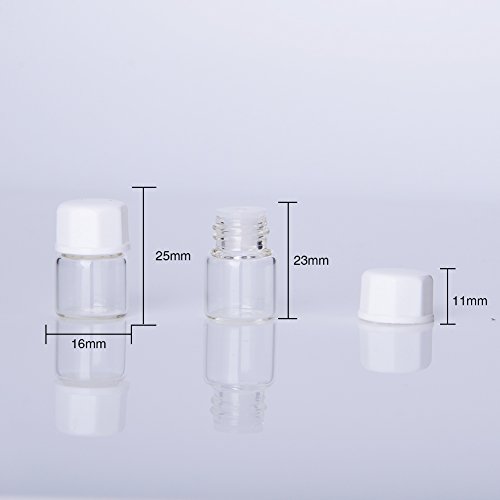 ENSLZ 100PCS 1/4 DRAM Мало про transparentирно стакло козметичко есенцијално масло за парфем со шишиња со парфеми со портокали за отвор