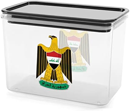 Грб На Ирак Контејнер За Складирање Храна Пластични Проѕирни Кутии За Складирање Со Капак За Заптивка