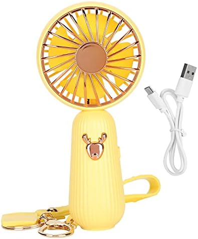 Рачен Мал Вентилатор, USB Пренослив Мини Вентилатор за Полнење Со LED Светло &засилувач; Приврзок За Клучеви, Симпатичен Цртан Филм Личен Џеб