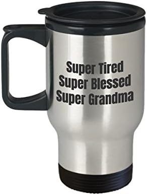 Супер Уморна Супер Благословена Супер Баба-Смешна Новина Роденден Чај Кафе Патување Кригла Подароци