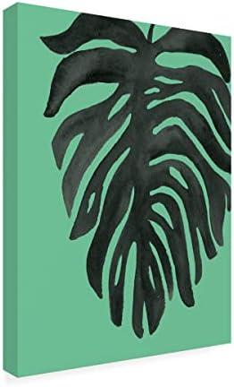 Трговска марка ликовна уметност „Тропска палма II Зелена“ платно уметност од портфолио на диво јаболко