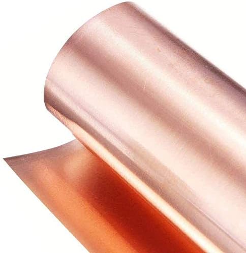 Nianxinn 99,9% чист бакарен Cu метален лим фолија плоча T2 висока чистота метална фолија ролна, 300x500mm, дебелина 0,8мм чист бакарен