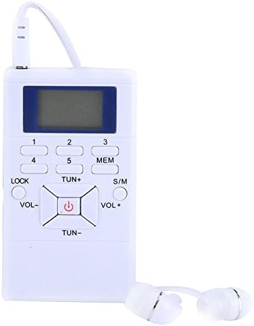 Huangxing - FM радио, мини џебно радио дигитално подесување стерео личен радио -сигнал обработка на безжичен приемник со слушалки