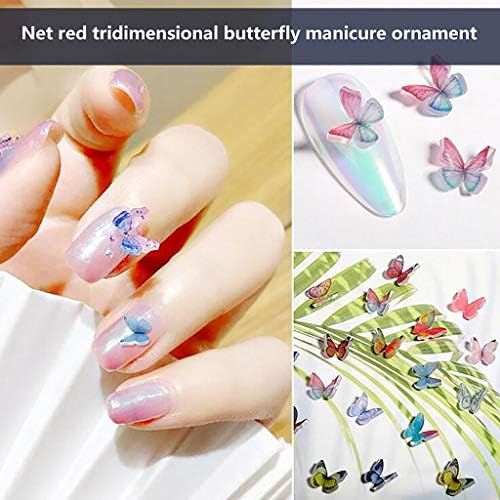 Chenqiu 5pcs 3D пеперутка сјајни нокти за палети за DIY нокти уметност за очи шминка за усни сјајни украси за нокти дизајн шминка diy декорација