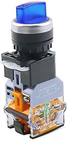 Nunomo LA38-11xd/2 Прекинувач на копче за ротирачки притисок со ламба 22мм 2 позиција 3 Позиција за заклучување на LED-копчето LED копчиња