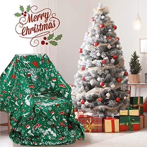 Aboofx 3 Парчиња Џамбо Божиќ Торба За Велосипед Подарок Торба За Велосипед со Ознаки &засилувач; Стринг Врски, 80 x 60 Инчен Божиќ