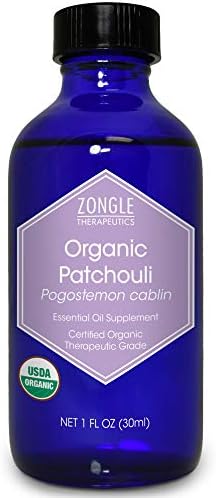 Zongle USDA овластено органско есенцијално масло од пачули, безбедно за внесување, каблин Погостемон, 1 мл