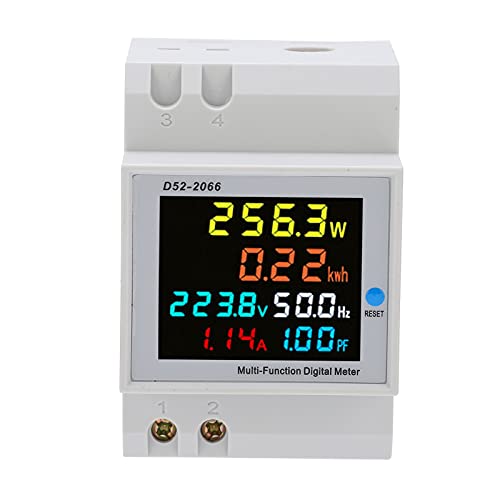 D52‑2066 Домаќинството Ват - Часов метар LCD Електричен мерач 6 Параметри Мултиметар Амперметар Волтметар AC40.0‑300.0V