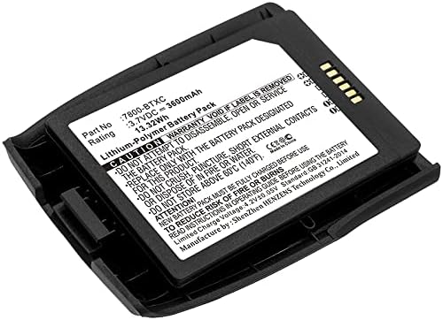 Синергија дигитален баркод за скенер батерија, компатибилна со скенерот за баркод на Dolphin 7800-BTXC-1, ултра висок капацитет, замена за батеријата Honeywell 7800-BTXC