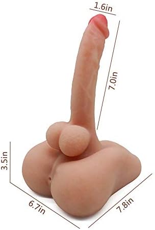 Стимулација Голем двојно дно мастурбатор и реалистично дилдо, мажи пенис кукла со 7 инчи флексибилен секс баба со петел на Г-точка
