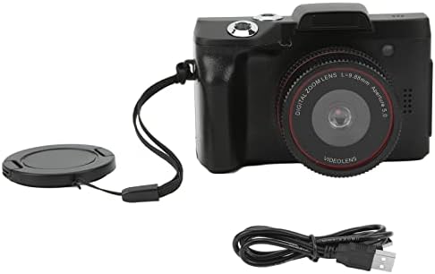 Дигитална камера Zyyini, 16MP HD Vlogging Camera Компактна џебна камера со 16x дигитален зум, селфи камера на флип -екран, снимање на