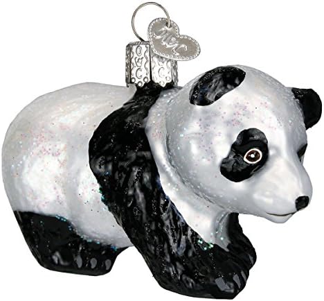 Божиќни украси на стариот свет: Орнаменти разнесени од панда стакло за елка