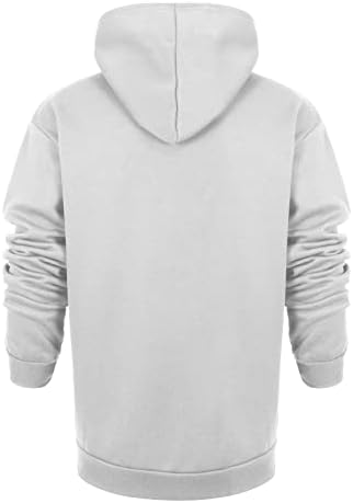 Дуксери за мажи, машка боја патент пуловер со долги ракави со качулка врвови блуза