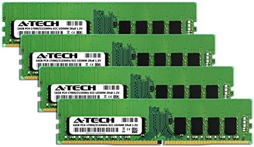 A-Tech 64gb Комплет Меморија RAM МЕМОРИЈА За Supermicro X11SCA-F-DDR4 2133MHz PC4 - 17000 ECC Unbuffered UDIMM 2rx8 1.2 V-Сервер
