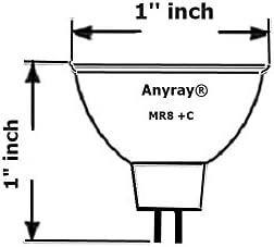 Anyray A2013Y 10-Вати MR8 +C 12V 10w Халогена Сијалица 12-Волти