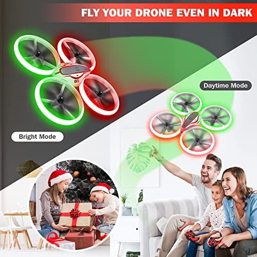 Mini Drone Leapcstore за деца, мал дрон во затворен простор RC, ладни играчки подароци за момчиња девојчиња, Quadcopter со црвени
