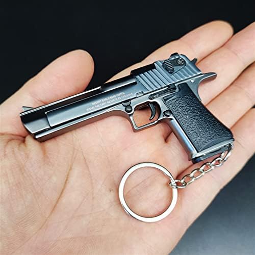 Аетиг симулација одвојлив пиштол за пиштол со кутија за подароци PVC клуч за прстен ранец приврзок