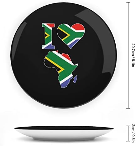 Јас го сакам знамето на Јужна Африка Гроздобер коска Кина Декоративна плоча со приказ Слатка за кутии за подароци за подароци