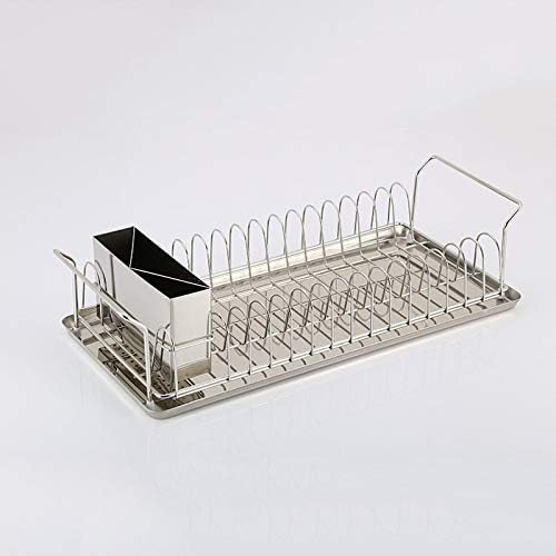 Xwozydr Не'рѓосувачки челик сад за сушење решетката кујна Организатор плоча држач за складирање на држачи за складирање мијалник мијалник
