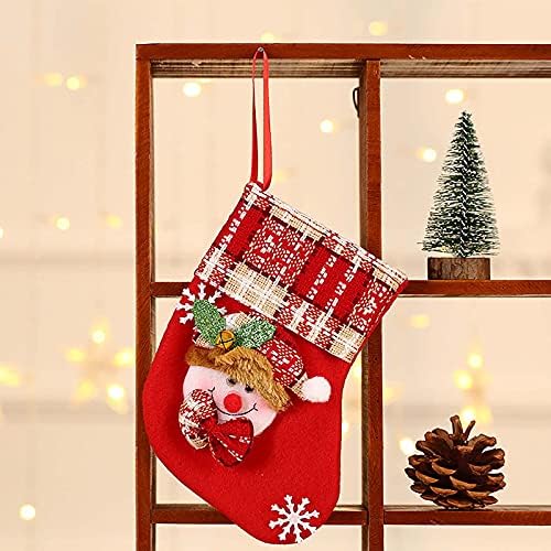 XIOS 2022 Божиќни чорапи Подароци за торбички за подароци Детска торби за бонбони Цртани чорапи Подароци за подароци Декоративни куки за украси за виси
