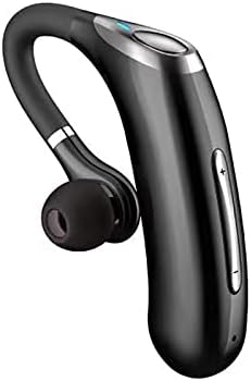 Безжичен единечен слушалки со микрофон, без раце со 24-часовно играње на батерии, слушалки за уши лесни за бизнис/возење/канцеларија/работа