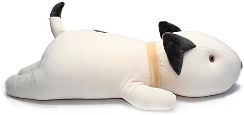 Vintoys Bull Terrier Dog Big Hugging Pillow Soft Plush Toy Pooled Animals White 21 “