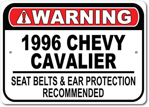 1996 96 Чеви Кавалер Безбедносен Појас Препорача Брз Автомобилски Знак, Знак За Метална Гаража, Ѕиден Декор, Знак ЗА Гм Автомобил