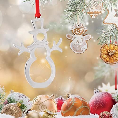 Сет од 6 Божиќни висечки украси, сребрен Божиќен украс за декор на Божиќ, украс за новогодишна елка-синопфлејк ирваси од снежничарски