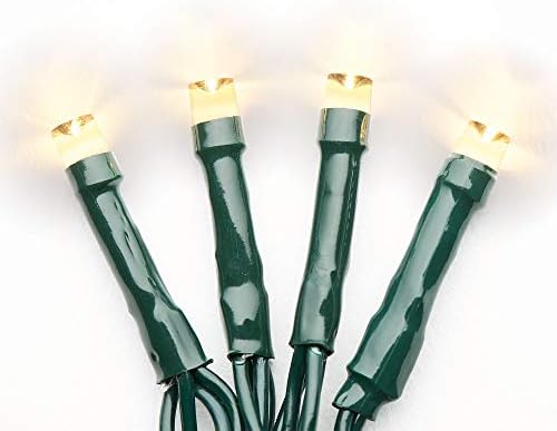 Ромски светла Супербрајт LED USB 100L топло бело 27 стапки, сет на светло на зелена боја, 10 контролер на функција, 8 на/16 исклучен тајмер,