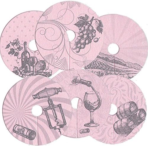 12 парчиња Ознаки За Стакло За Вино-Колекцијата Винјард