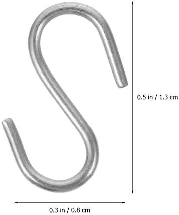 Hook S Hook S Hook S Hook 100 парчиња S метални S во облик на плакари за закачалки за закачалки, куки за држачи за држачи за држачи за држачи