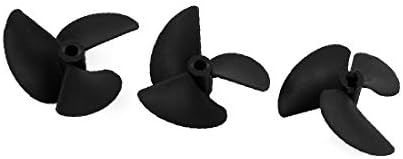 X-Dree 3 PCS 55 x 40 x 4,8mm најлон 3-Vane ротирачки RC Boat Propeler Black (3 Piezas 55 x 40 x 4,8 mm најлон 3-Vane RC RC Propeller