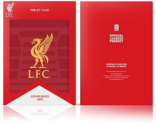 Дизајн на главни случаи официјално лиценциран Фудбалски клуб Ливерпул Red Crest 2 PU Fore Book Book Bookld Cover Cover Coveptable