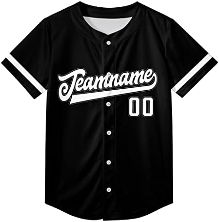 Обичен бејзбол Jerseyерси Персонализирана кошула за спортски фан Подароци Прилагодено име Број на униформа за мажи жени момче