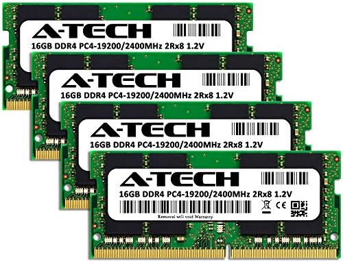 A-Tech 64 GB DDR4 2400 MHz SODIMM PC4-19200 CL17 2RX8 Не-ECC модули за меморија на RAM меморија