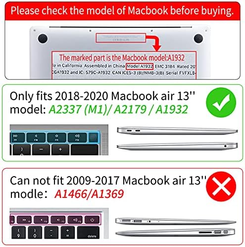 Seorsok компатибилен со MacBook Air 13 Inch Case 2020 2019 2018 Објави A1932 A2179 M1 A2337 ID на допир, симпатична мечка и зајаци и диносаурус,