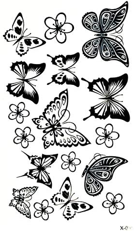 Мини Тетоважи 2 Листови Пеперутка Водоотпорна Привремена Тетоважа Фестивал Флеш Лажни Тетоважа Тело Уметност Сочинуваат Вратот