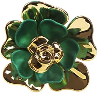 Ganfanren 6pcs со две бои цветни салфетки прстен свадбена маса за украсување на салфетка прстен (боја: зелена, големина