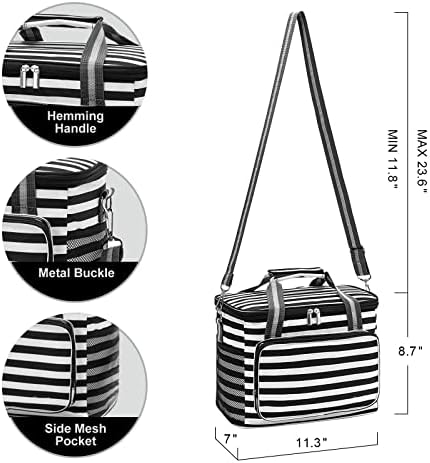 Голема изолирана торба за ручек WOOMADA за жени/мажи, 24-може да се користи 24-може да се употреби кутија за време