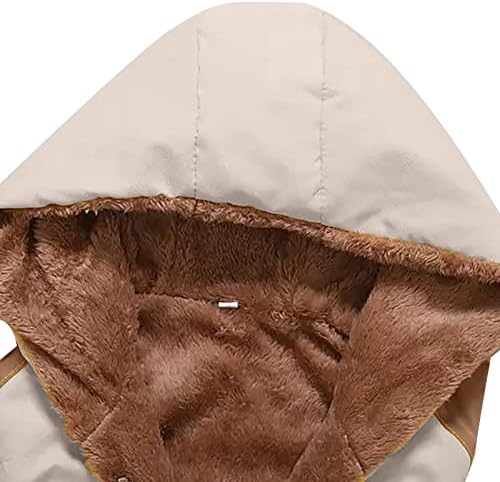 Foviguo Pea Paps за жени, класични зимски палта со долг ракав за жени со долги домови за домашни часови, удобно