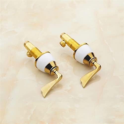 Современа широко распространета две рачки центрисет злато бања за мијалник за бања, лавата суета тапа ПВД злато GZ8201K