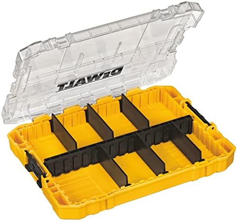 Тежок случај на Dewalt со делители, организатор, кутија со алатки, кутија за складирање, кутија со алатки, транспарентен капак, отстранлив