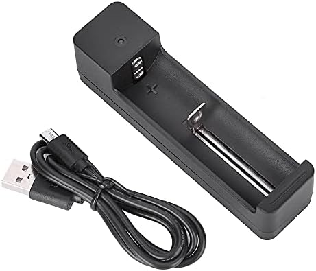Vifemify Полнач За Батерии, Црн Компјутер Универзален ЕДИНЕЧЕН СЛОТ USB Адаптер ЗА Полнач ЗА Батерии LED Интелигентно Полнење За Лионска Ќелија18650
