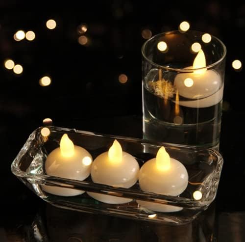 Woiwo 3 парчиња водоотпорна свеќа спа -туш вода за декорација на свеќа предводена од лебдечка свеќа