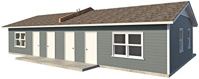 Планови за дуплекс на куќи со една приказна DIY 1 спална соба Мала план за градење на домови