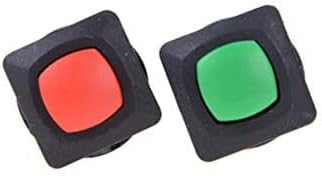LTVAN 1 x моментално не -заклучување црвено/зелено тркалезно капаче за копче за копче AC 12V црвена или зелена -