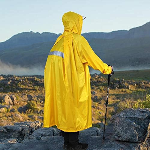 Anyoo Hood Rain Poncho водоотпорен лесен мантил за мажи жени возрасни со џеб за пешачење за кампување на отворено активности