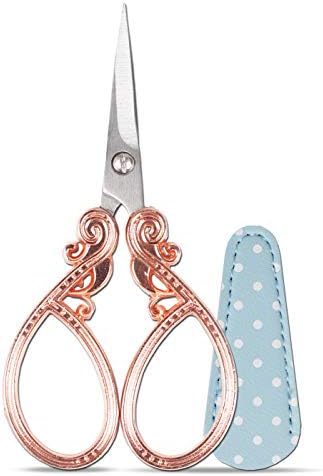 Hisuper 4,5 инчи за занаетчиски ножици за занаетчиски ножици за везници за ножици за плетење со кожни ножици за изработка на навојни уметнички работи и секојдневна упот