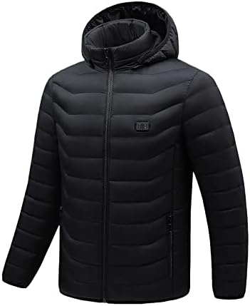Загреана јакна USB Електричен палто јакна со качулка за греење зимски термички топли топки мажи јакна